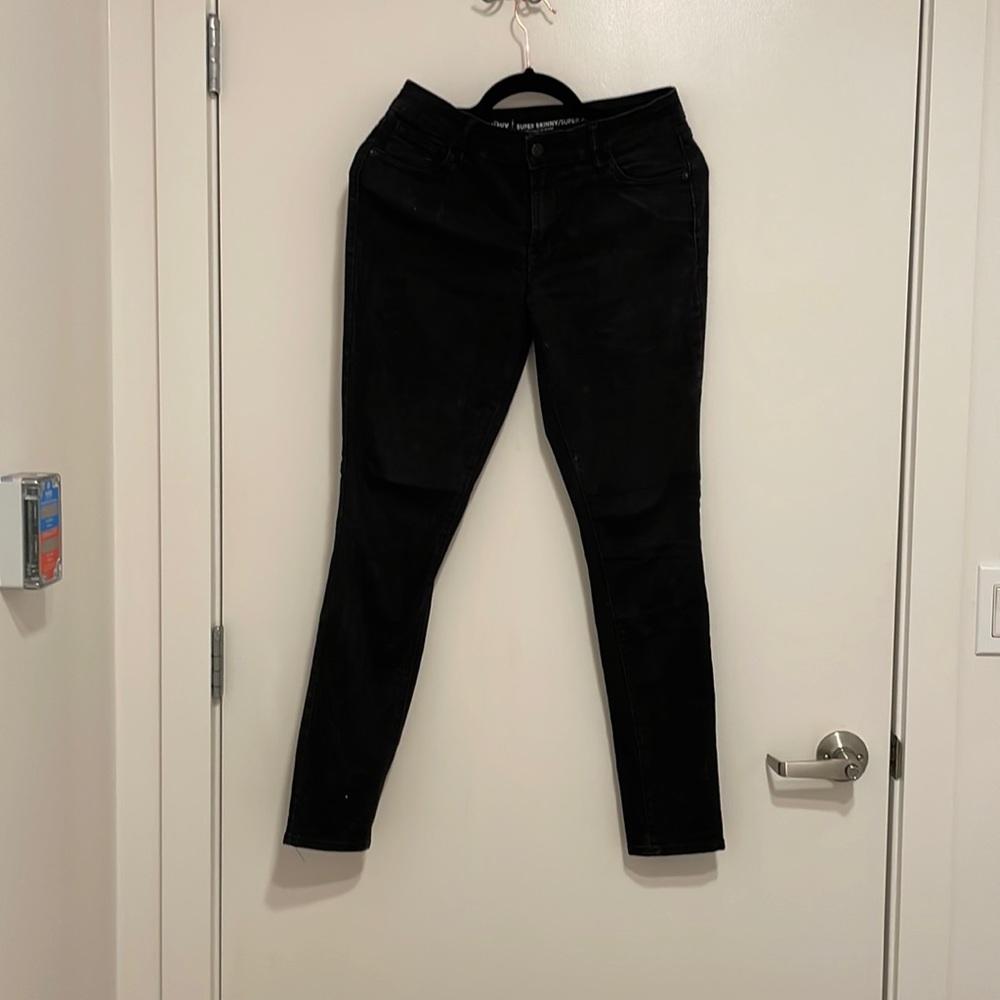 Distressed black jeans